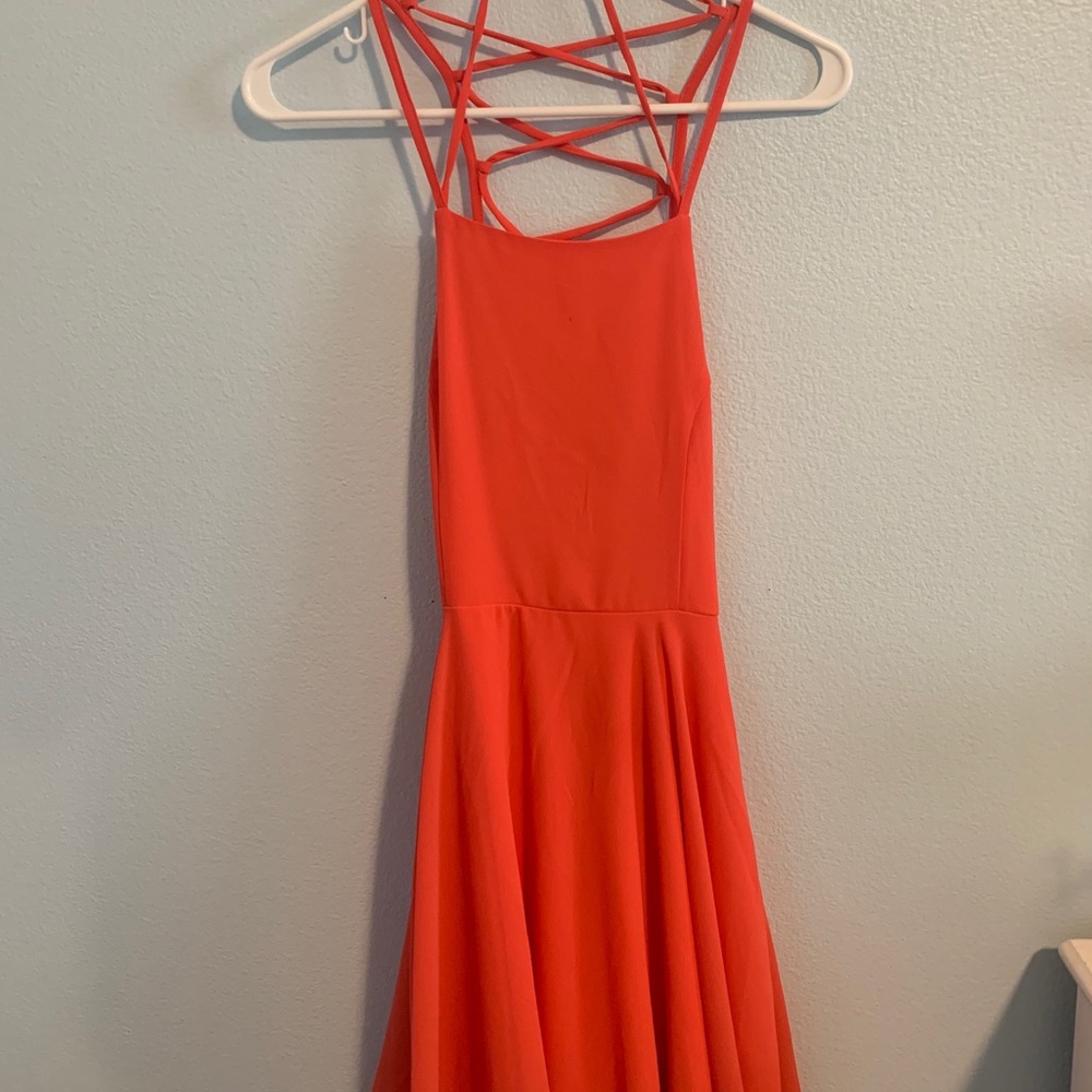 Lulus coral strap dress